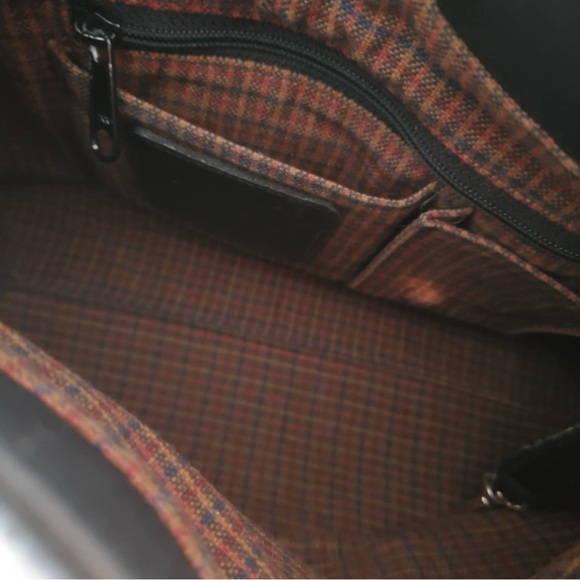 Brighton “Charlotte” Black/Brown Leather Two-tone Shoulder Bag Purse - Picture 8 of 11